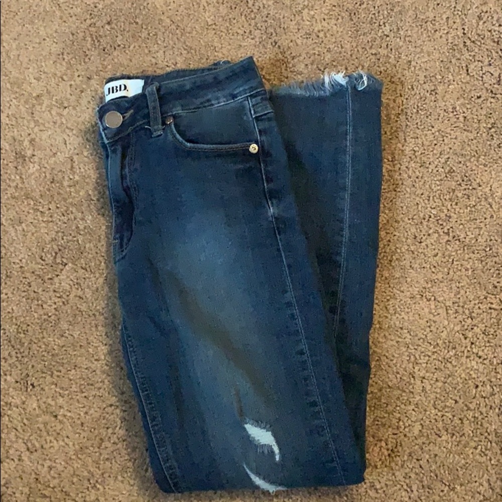 Distressed jeans - high waisted